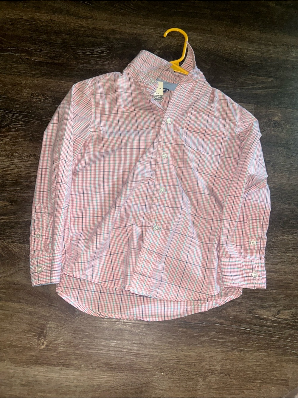 🍄3 for $10🍄 wonder nation Pink and Blue Plaid Button-Down Shirt